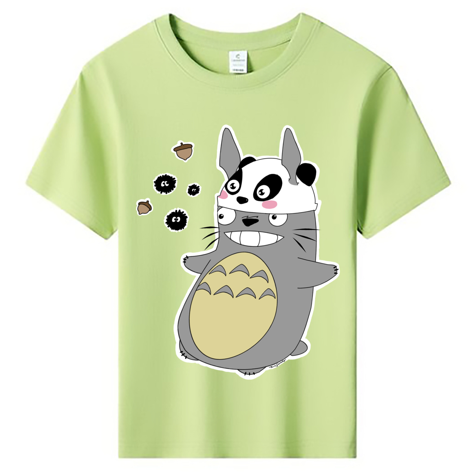 （画像用） となりのトトロ 草壁メイ 草壁サツキ My Neighbor Totoro Satsuki Kusakabe Mei Kusakabe 綿100％キッズTシャツ（フロントプリント）